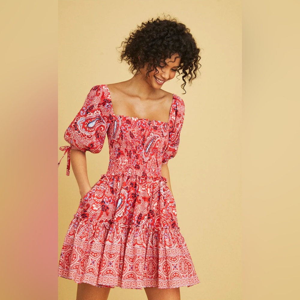 NWOT CARA CARA Lenny Dress in Paisley Border Spice